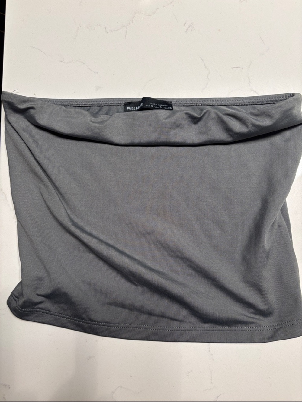 Pull&Bear Gray Strapless Tube Top - Sleek Stretch Fit